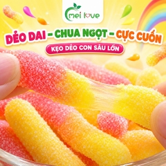 Kẹo Dẻo Con Sâu Lớn Bọc Đường Chua Ngọt, Dẻo Dai, Hương Trái Cây, Kẹo Ăn Vặt Cho Bé & Gia Đình