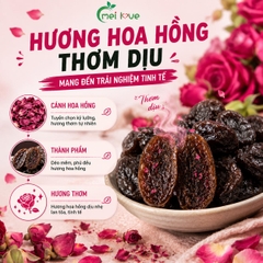 Bánh Xí Muội Hoa Hồng Cao Cấp, Dẻo Mềm, Chua Ngọt Hài Hòa, Hương Hoa Hồng Thơm Dịu