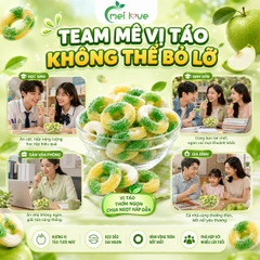 Kẹo Dẻo Vị Táo Vòng Tròn, Dẻo Dai, Hương Táo Thơm Mát, Kẹo Ăn Vặt Hình Vòng Tròn Cho Bé & Gia Đình