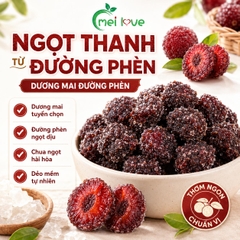Dương Mai Đường Phèn Cao Cấp, Dẻo Mềm, Chua Thanh, Ngọt Dịu Từ Đường Phèn, Món Ăn Vặt Đặc Sản