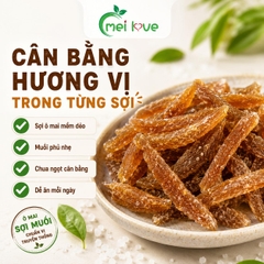 Ô Mai Sợi Muối Cao Cấp, Dẻo Mềm, Chua Ngọt Hài Hòa, Muối Phủ Nhẹ, Món Ăn Vặt Đậm Vị