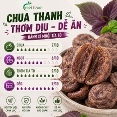 Bánh Xí Muội Tía Tô Cao Cấp, Dẻo Mềm, Chua Ngọt Hài Hòa, Hương Tía Tô Thơm Đặc Trưng
