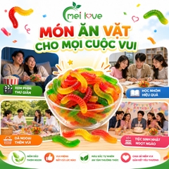 Kẹo Dẻo Giun Đa Sắc Hương Trái Cây, Dẻo Dai, Nhiều Màu Sắc, Kẹo Ăn Vặt Cho Bé & Gia Đình