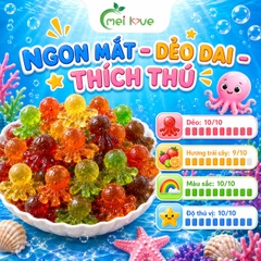 Kẹo Dẻo Bạch Tuộc Hương Trái Cây, Dẻo Dai, Tạo Hình Bạch Tuộc Đáng Yêu, Kẹo Ăn Vặt Cho Bé & Gia Đình