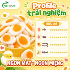 Kẹo Dẻo Trứng Rán Hương Trái Cây, Dẻo Mềm, Tạo Hình Trứng Ốp La, Kẹo Ăn Vặt Cho Bé & Gia Đình
