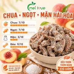 Đào Sấy Muối Cao Cấp, Dẻo Mềm, Chua Ngọt Hài Hòa, Muối Phủ Nhẹ, Trái Cây Sấy Ăn Vặt