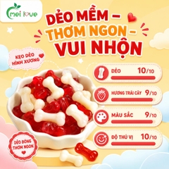 Kẹo Dẻo Xương Hương Trái Cây, Dẻo Mềm, Tạo Hình Chiếc Xương Độc Đáo, Kẹo Ăn Vặt Cho Bé & Gia Đình