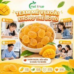 Kẹo Dẻo Xoài Bọc Đường Hương Xoài, Dẻo Mềm, Phủ Đường Hấp Dẫn, Kẹo Ăn Vặt Cho Bé & Gia Đình