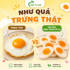 Kẹo Dẻo Trứng Rán Hương Trái Cây, Dẻo Mềm, Tạo Hình Trứng Ốp La, Kẹo Ăn Vặt Cho Bé & Gia Đình