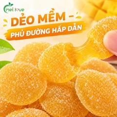 Kẹo Dẻo Xoài Bọc Đường Hương Xoài, Dẻo Mềm, Phủ Đường Hấp Dẫn, Kẹo Ăn Vặt Cho Bé & Gia Đình