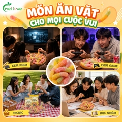 Kẹo Dẻo Con Sâu Lớn Bọc Đường Chua Ngọt, Dẻo Dai, Hương Trái Cây, Kẹo Ăn Vặt Cho Bé & Gia Đình