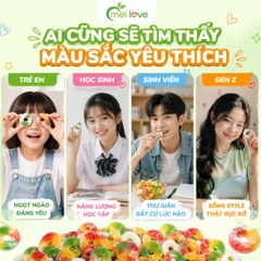 Kẹo Dẻo Cầu Vồng Hình Tròn Hương Trái Cây, Dẻo Dai, Nhiều Màu Sắc, Kẹo Ăn Vặt Cho Bé & Gia Đình