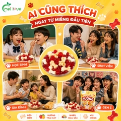 Kẹo Dẻo Xương Hương Trái Cây, Dẻo Mềm, Tạo Hình Chiếc Xương Độc Đáo, Kẹo Ăn Vặt Cho Bé & Gia Đình