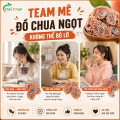 Đào Sấy Muối Cao Cấp, Dẻo Mềm, Chua Ngọt Hài Hòa, Muối Phủ Nhẹ, Trái Cây Sấy Ăn Vặt