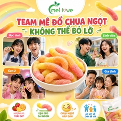 Kẹo Dẻo Con Sâu Lớn Bọc Đường Chua Ngọt, Dẻo Dai, Hương Trái Cây, Kẹo Ăn Vặt Cho Bé & Gia Đình