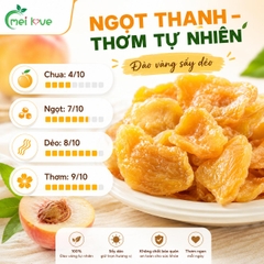 Đào Vàng Sấy Khô Cao Cấp, Dẻo Mềm, Thơm Vị Đào Tự Nhiên, Ngọt Thanh, Trái Cây Sấy Ăn Vặt