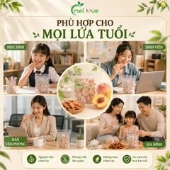 Đào Vàng Sấy Khô Cao Cấp, Dẻo Mềm, Thơm Vị Đào Tự Nhiên, Ngọt Thanh, Trái Cây Sấy Ăn Vặt