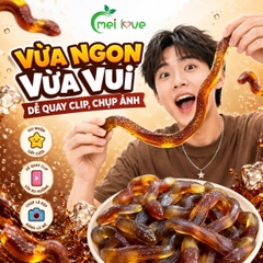 Kẹo Dẻo Rắn Coca Vị Cola Chua Ngọt Dai Mềm, Kẹo Ăn Vặt Hình Rắn Vui Mắt Cho Bé Và Gia Đình