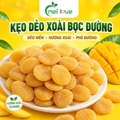 Kẹo Dẻo Xoài Bọc Đường Hương Xoài, Dẻo Mềm, Phủ Đường Hấp Dẫn, Kẹo Ăn Vặt Cho Bé & Gia Đình