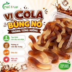 Kẹo Dẻo Sâu Vị Coca, Dẻo Dai, Hương Vị Cola Đậm Đà, Kẹo Ăn Vặt Hình Con Sâu Cho Bé & Gia Đình
