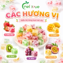 Kẹo Dẻo Nhân Trái Cây Lên Men Chua Ngọt, Nhân Sốt Mềm Tan, Ăn Vặt Lạ Miệng Cho Văn Phòng