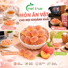Kẹo Dẻo Đào Bọc Đường Hương Đào, Dẻo Mềm, Phủ Đường Hấp Dẫn, Kẹo Ăn Vặt Cho Bé & Gia Đình