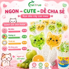 Kẹo Dẻo Cây Con Mèo Hương Trái Cây, Dẻo Mềm, Tạo Hình Mèo Đáng Yêu, Kẹo Ăn Vặt Cho Bé & Gia Đình