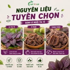 Bánh Xí Muội Tía Tô Cao Cấp, Dẻo Mềm, Chua Ngọt Hài Hòa, Hương Tía Tô Thơm Đặc Trưng