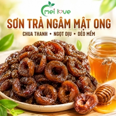 Sơn Trà Ngâm Mật Ong Cao Cấp, Dẻo Mềm, Chua Thanh, Ngọt Dịu Từ Mật Ong, Món Ăn Vặt Trái Cây
