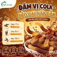 Kẹo Dẻo Sâu Vị Coca, Dẻo Dai, Hương Vị Cola Đậm Đà, Kẹo Ăn Vặt Hình Con Sâu Cho Bé & Gia Đình