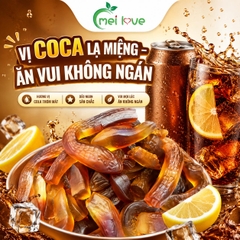 Kẹo Dẻo Rắn Coca Vị Cola Chua Ngọt Dai Mềm, Kẹo Ăn Vặt Hình Rắn Vui Mắt Cho Bé Và Gia Đình