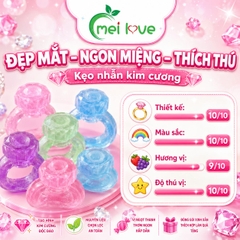 Kẹo Nhẫn Kim Cương Vị Trái Cây, Kẹo Hình Chiếc Nhẫn Độc Đáo, Kẹo Tuổi Thơ, Ăn Vặt & Quà Tặng