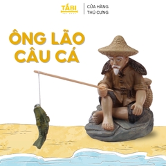 Tiểu Cảnh Ông Lão Già Câu Cá Trang Trí Hồ Cá, Bể Cá, Chậu Cây, Tiểu Cảnh Terrarium