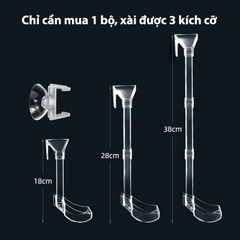Bộ Ống Đựng Thức Ăn Cho Cá, Tép Cảnh Bằng Nhựa Acrylic