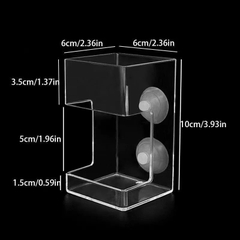 Bộ Ống Đựng Thức Ăn Cho Cá, Tép Cảnh Bằng Nhựa Acrylic