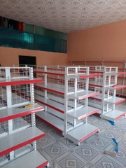 Kệ siêu thị đôi lưới 4 tầng C150 x D90