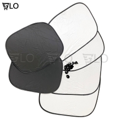Bộ 6 Tấm Chắn Nắng Tròn Xốp Dày Dặn Cho Xe Ô Tô Có Miếng Nút Giác Hút Cố Định, Miếng Che Nắng Cửa Oto Xe Hơi Cách Nhiệt
