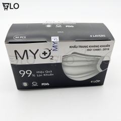 Khẩu Trang Y Tế 4 Lớp MY02, Nguyên Hộp 50 Cái