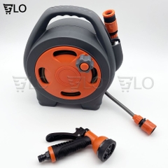 Bộ Vòi Rửa Xe, Tưới Cây Rulo Thu Cuộn Ống Nước Dây Dài 12m