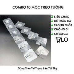 Combo 10 Móc Treo Keo Dán Dính Tường Tiện Dụng
