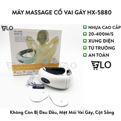 Máy Massage Cổ Vai Gáy HX-5880, Thông Minh Đa Chiều 3D Trị Đau Cột Sống Cổ, Tê Mỏi Vai Gáy