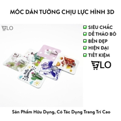 Móc Dán Tường Chịu Lực Hình 3D Ngẫu Nhiên Loại Lớn - Thiết Kế Hiện Đại, Kích Thước 7.5x8.5cm