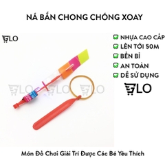 Đồ Chơi Ná Bắn Chong Chóng Xoay Đèn Led - Bay Cao 80m, An Toàn, Chất Liệu Cao Cấp