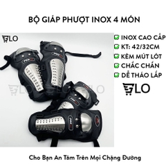 Bộ Giáp Phượt Inox 4 Món 2 Tay 2 Chân Chính Hãng Prox Cao Cấp Cho Bạn An Tâm Trên Mọi Chặng Đường