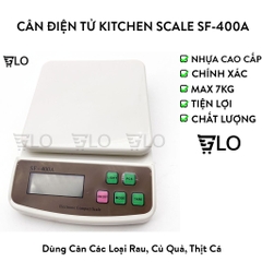 Cân Điện Tử Để Bàn Kitchen Scale Max 7kg SF-400A Độ Chính Xác Tuyệt Đối