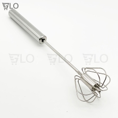 Dụng Cụ Đánh Trứng Bán Tự Động Mini Cầm Tay Inox 304, Cây Đánh Trứng Trộn Thủ Công Gia Đình Thép Không Gỉ