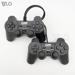 Tay Cầm Chơi Game Đôi Gamepad Có Rung Đen
