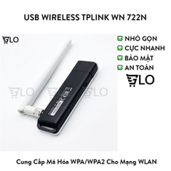 Usb Wireless TP-Link WN 722N - Chuẩn N, 1 Anten (Hàng Chính Hãng), Thu Wifi Cực Mạnh