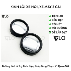 Kính Lồi Xe Hơi, Xe Máy, Gương Cầu Lồi Vĩ 2 Cái, Xoá Bỏ Điểm Mù, Tăng An Toàn Lái Xe Gấp Nhiều Lần