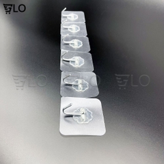 Móc Treo Dính Tường Siêu Chắc 6x6cm - Inox Không Gỉ, Tải Trọng 5kg, Nhựa Trong Suốt